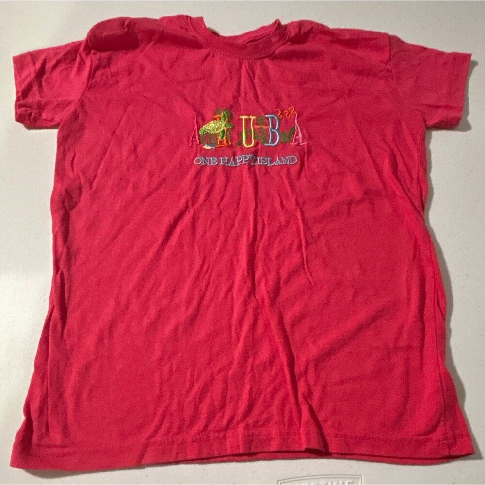 Passport Girls Aruba Turtle T-Shirt, Pink, Crew Neck, Short Sleeve: Size 14-16